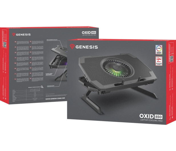 GENESIS OXID 850 RGB 15.6"-17.3" Z 5 WENTYLATORAMI, PODŚWIETLENIE - 1077229 - zdjęcie 10
